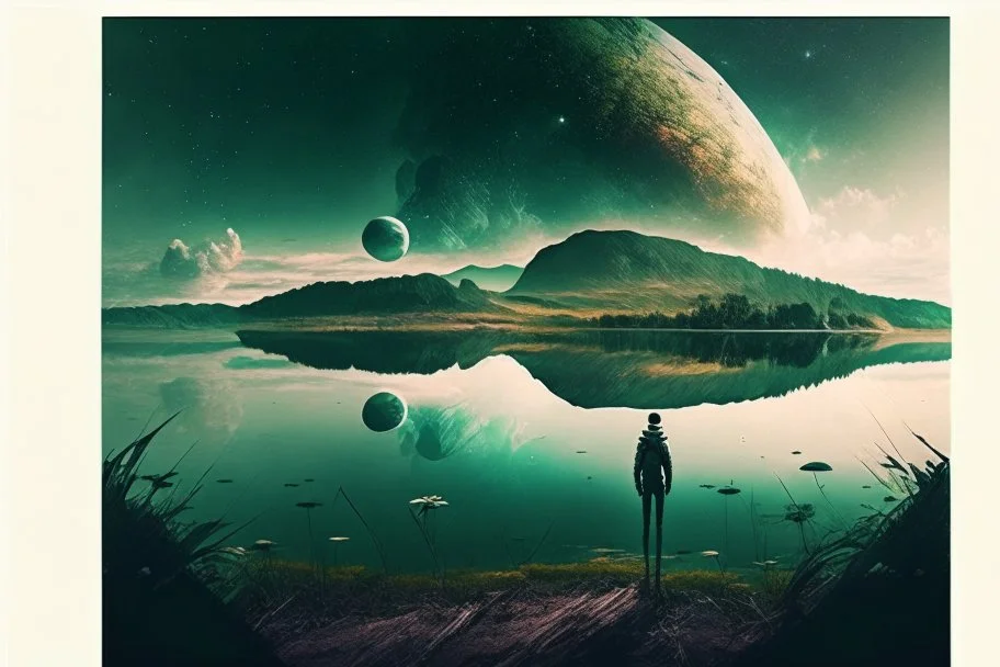 epic, cosmos, persons, big epic lake, planet, vegetation, movie poster