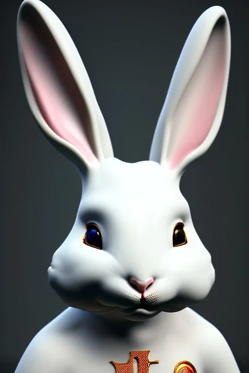 Sweet Rabbit mask, photo studio, black background, unreal engine 5, concept art, art station, ray tracing, lumen lighting, ultra detail, volumetric lighting, 3d.