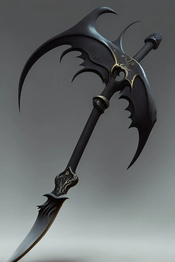 black big sharp scythe