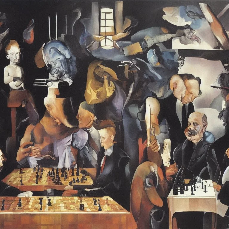 Complex Surgical Instruments,Putin,President Xi Of China And Joe Biden Play Chess with a Newborn Boy,black background,surrealism,Painting By Adrian Ghenie,Michelangelo,Rene Magritte,Lucian Freud,Salvador Dali,Pablo Picasso