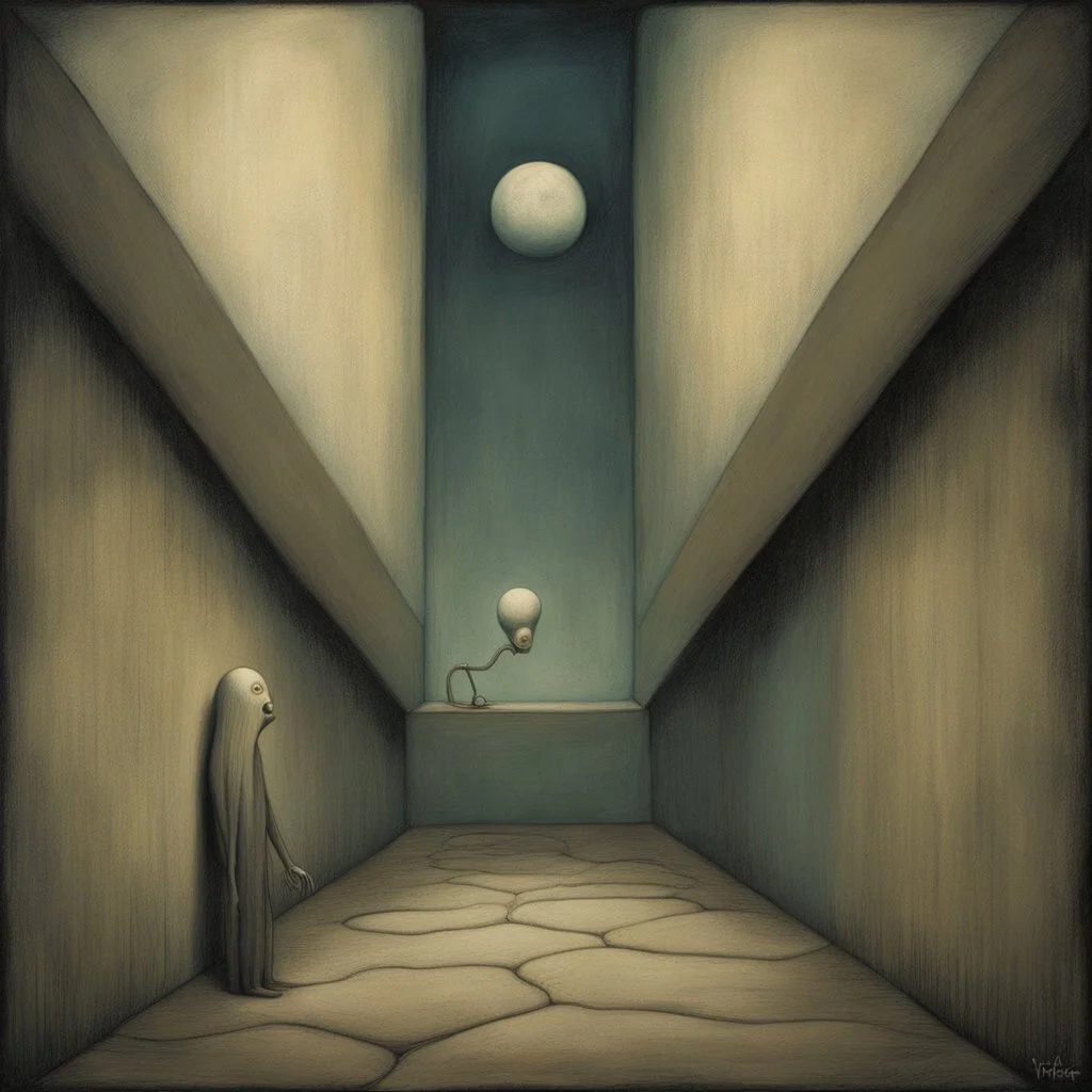 Surreal horror style by Pawel Kuczynski and Wotto and Victor Pasmore and Brom, surreal abstract art, paranoid deep-seated fear of tight spaces, midnight eulogies of claustrophobic anthropomorphical weirds, weirdcore, unsettling, asymmetric diagonal composition, sinister abstractions, surreal masterpiece, creepy, never before seen art of beyond, watercolor and ink, pointillism inkwash effect, too many legs, no eyes