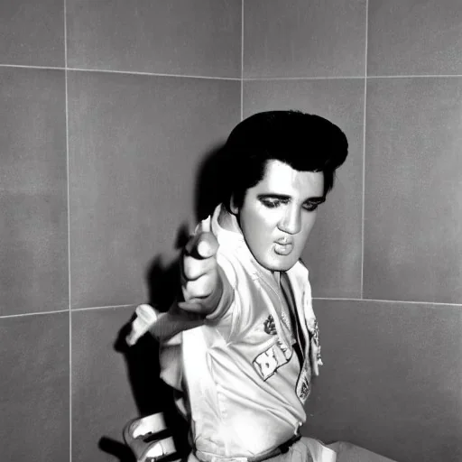 Elvis on toilet