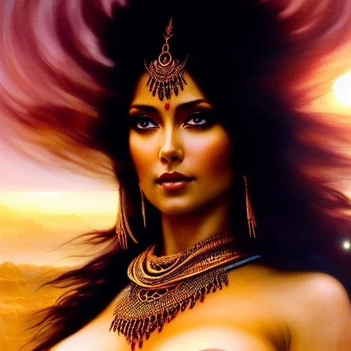 Drawing of beautiful face,busty Dejah Thoris,sweet stare,Mars,desert,minimal ancient armor, balanciaga fashion clothe painting by gaston bussiere, greg rutkowski, yoji shinkawa, yoshitaka amano, tsutomu nihei, donato giancola, tim hildebrandt, oil on canvas, cinematic composition, extreme detail,fit full head inside picture,16k