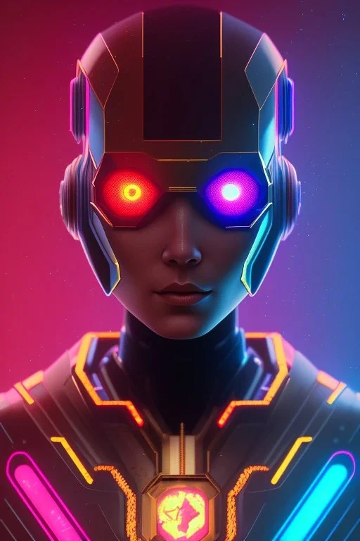 MCU Portrait, Front image. cyberpunk Asian woman, pink short hair. rabbit mask, latex suit. Red, black, gold, color. Punk style. Gradient background, highly detailed, concept art, smooth, unreal engine 5, god rays, ray tracing, RTX, lumen lighting, ultra detail, volumetric lighting, 3d, finely drawn, high definition, high resolution.