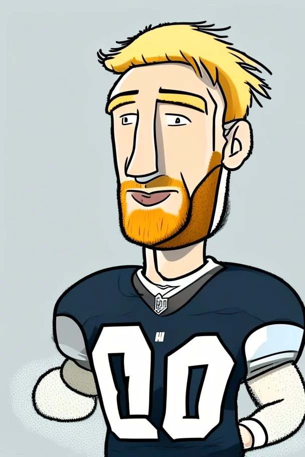 Tim Ream American football player cartoon 2d