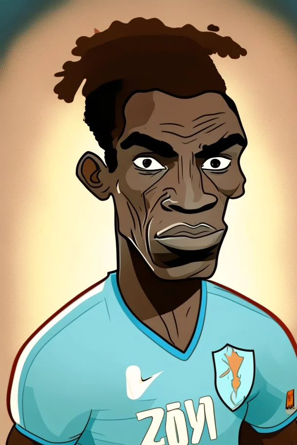 Jerome Njoum Mbekele Footballer ,cartoon 2d