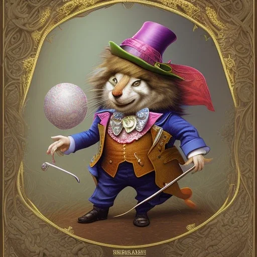 "Mad Hatter" book young man character of "Alice in the wonderland", elegant,sarcastic smile, by Disney,Chie Yoshii,alphonse mucha,earnst haeckel,james jean.