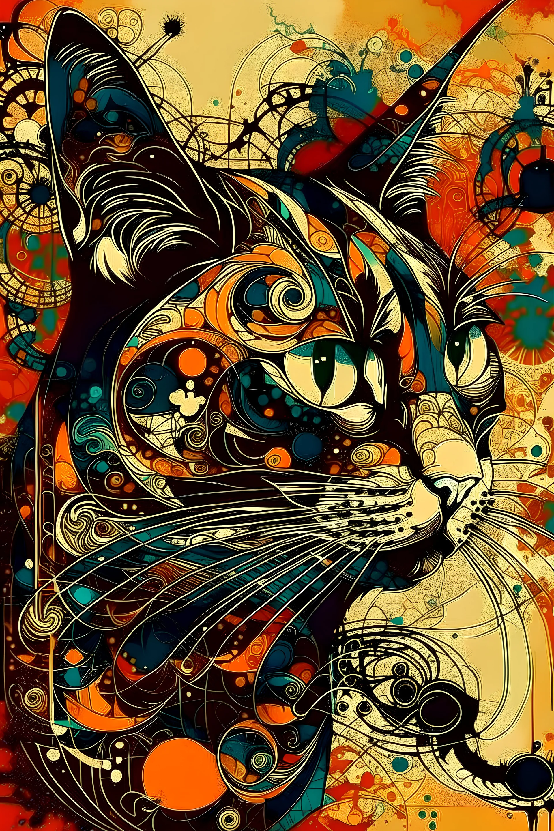 Pirographia art cat abstract abris manners dass