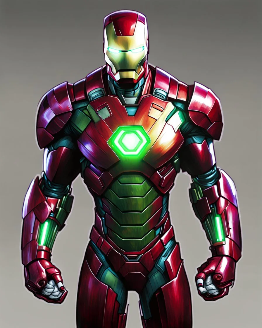 Super IRONMAN armor, kryptonite powered, built by wayne enterprises, designed by stark industrieshttps://stablecog.com/generate?o=37b70ee1-cbf6-4de2-8ffe-0e02f33ce34f