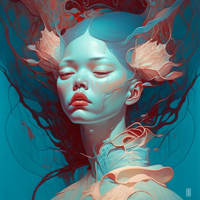 dream portrait of female vambire by james jean