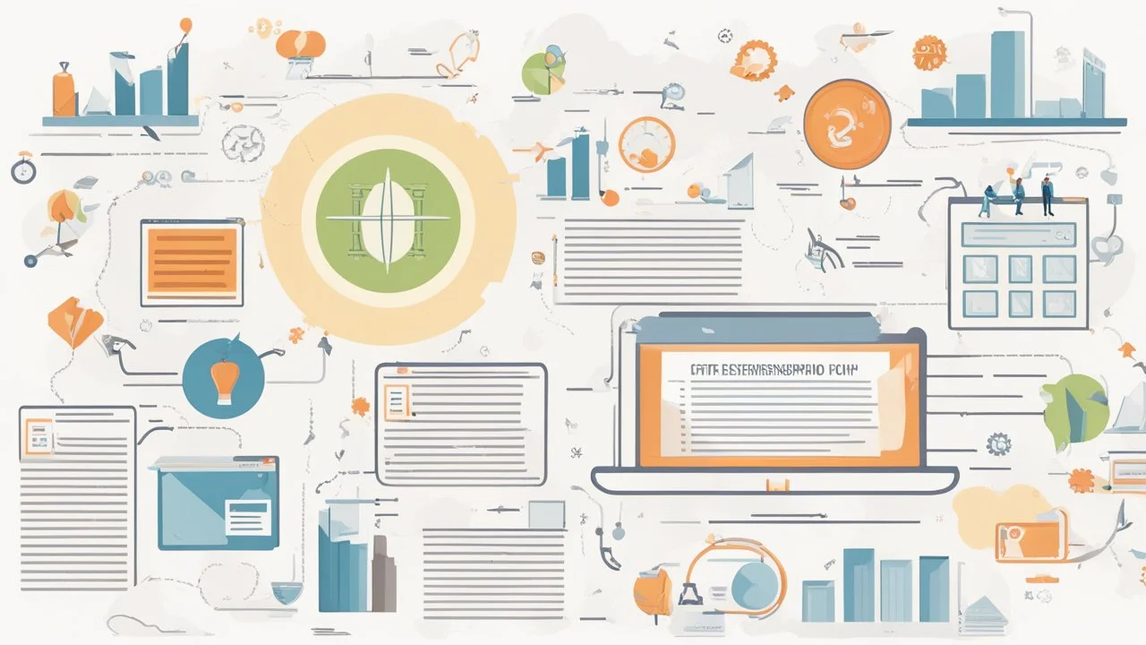 The image represents a comprehensive guide providing strategies and tips for building a successful business and achieving success in the field of entrepreneurship. It includes information on planning, resource management, business development, sustainability, and how to deal with challenges and difficulties throughout the journey.