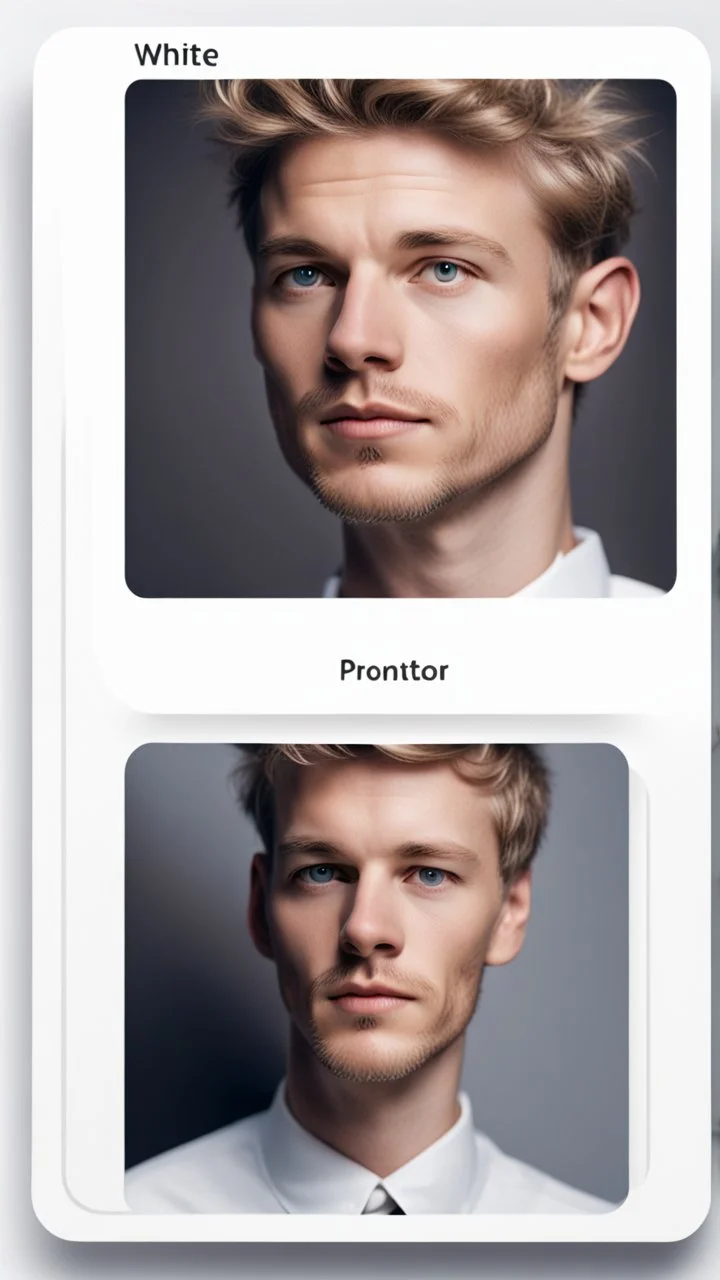 profile card and picture of white person