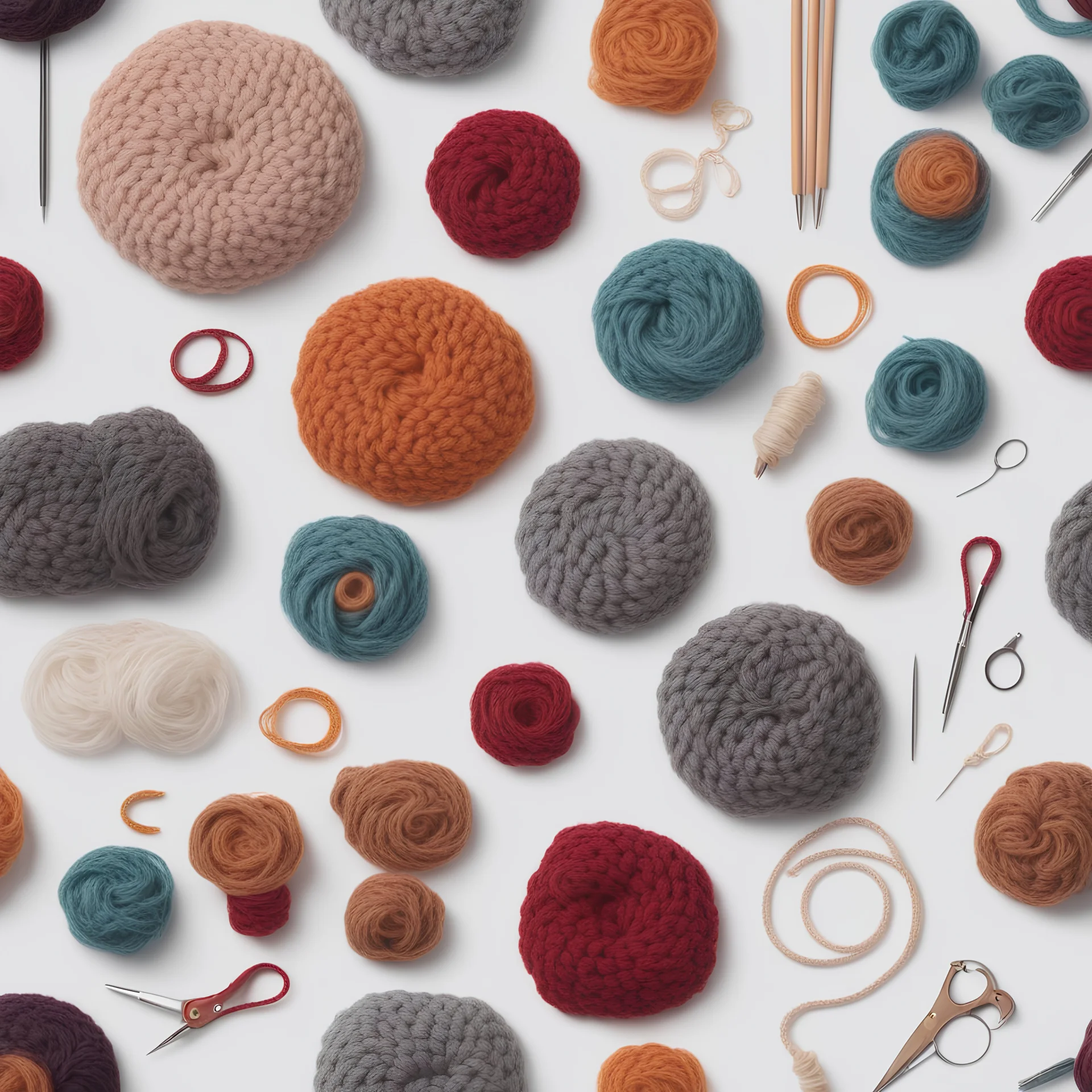 modern and most beautiful crochet kit in transparent packing , best ever visual appealing, thread focus, great focus, HD, Hi-Res, realistic, 8k, Cinematic,