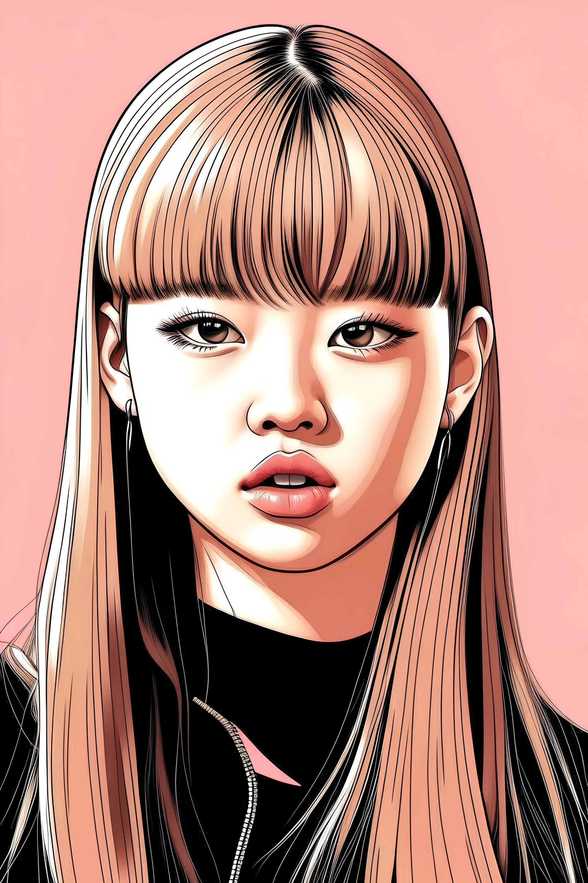 blackpink lisa photo turned into vector