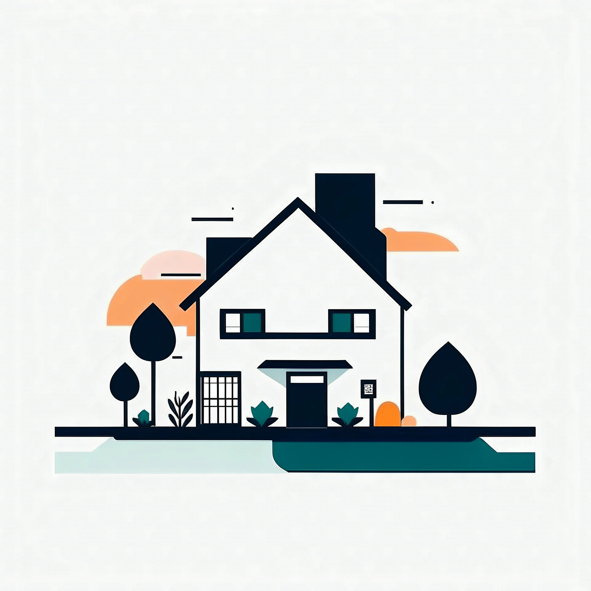 hero image for real estate company minimalist illustration