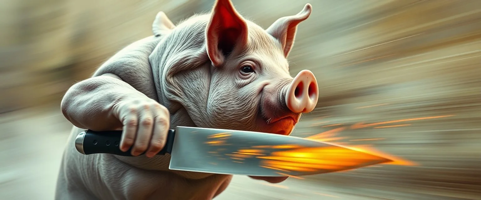 faster than a greased muscle pig in a knife fight in a phone both on ai steroids. motion blurred background, speed and energy, goa trance poster