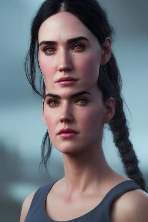 Jennifer Connelly portrait, epic, 8k resolution, high-quality, fine-detail, digital art, detailed matte, volumetric lighting, dynamic lighting, photorealistic