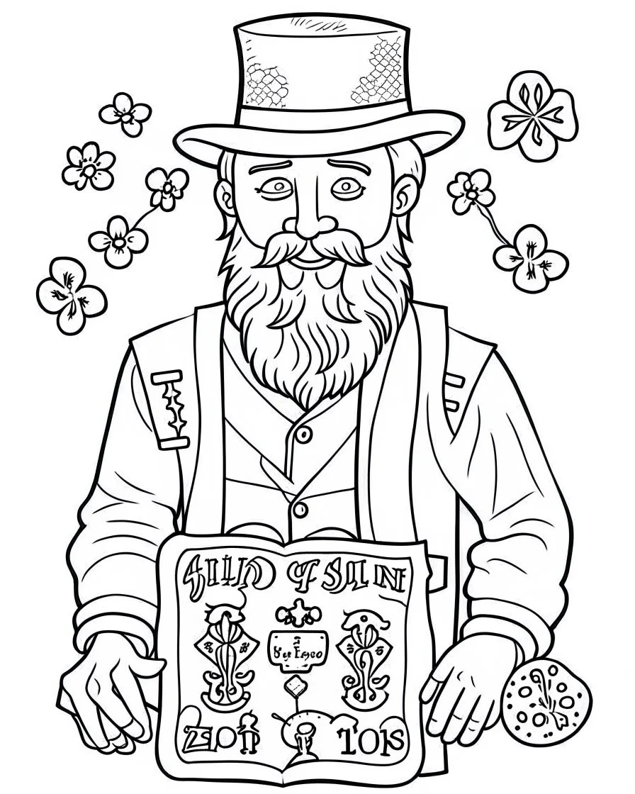 St. Patrick money Kids coloring pages