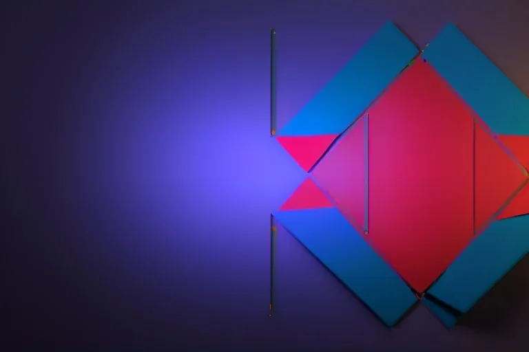 background geometric installation abstract rgb 3D