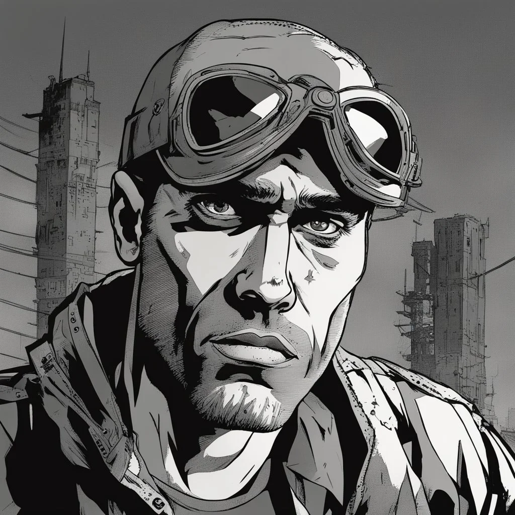 man, portrait,comic book, face, post-apocalypse
