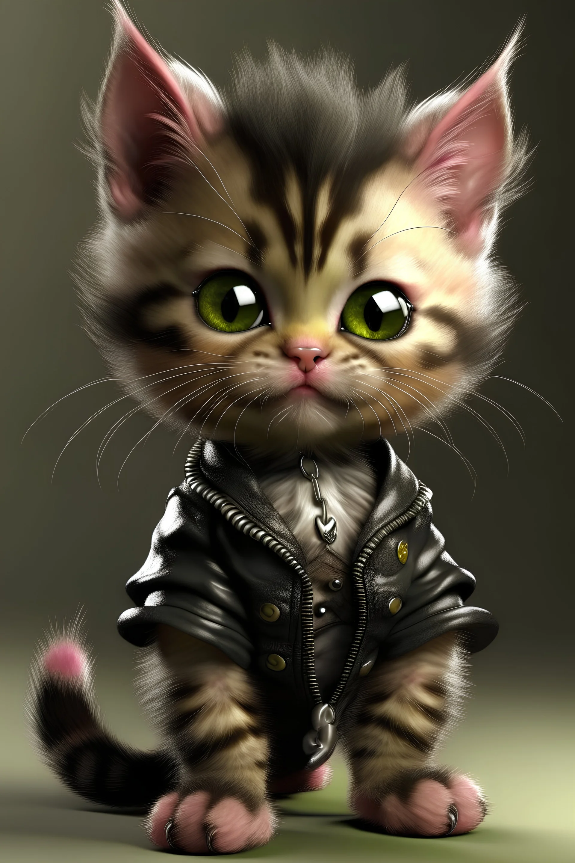 Punk baby kitten realistic