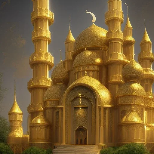 Muslim golden architectures and castle