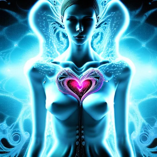 Fractal solitude of a woman in the heart of a invisible man