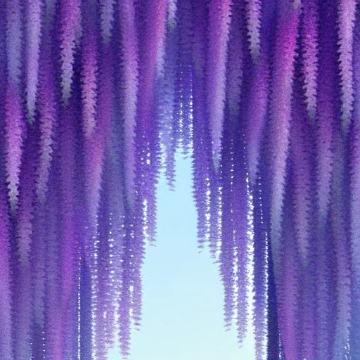 a magical crystal vertical light, pink and blue wisteria , pink vertical, blue lake,sharp, background vertical blue gradient vertical, elegant, highly detailed, artstation, concept art, smooth, sharp focus, illustration, 8k, splash art, wallpaper, key visual