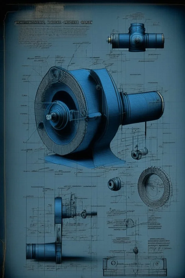 blueprint of angle grinder