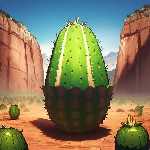 real life like cactus in the desert in arizona, grand canyon,anime