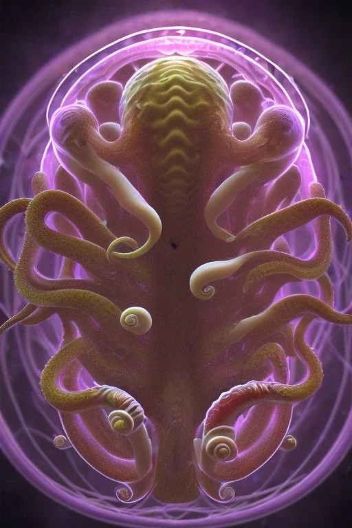 Spiritual being with Tentacles wrapping around brain cells