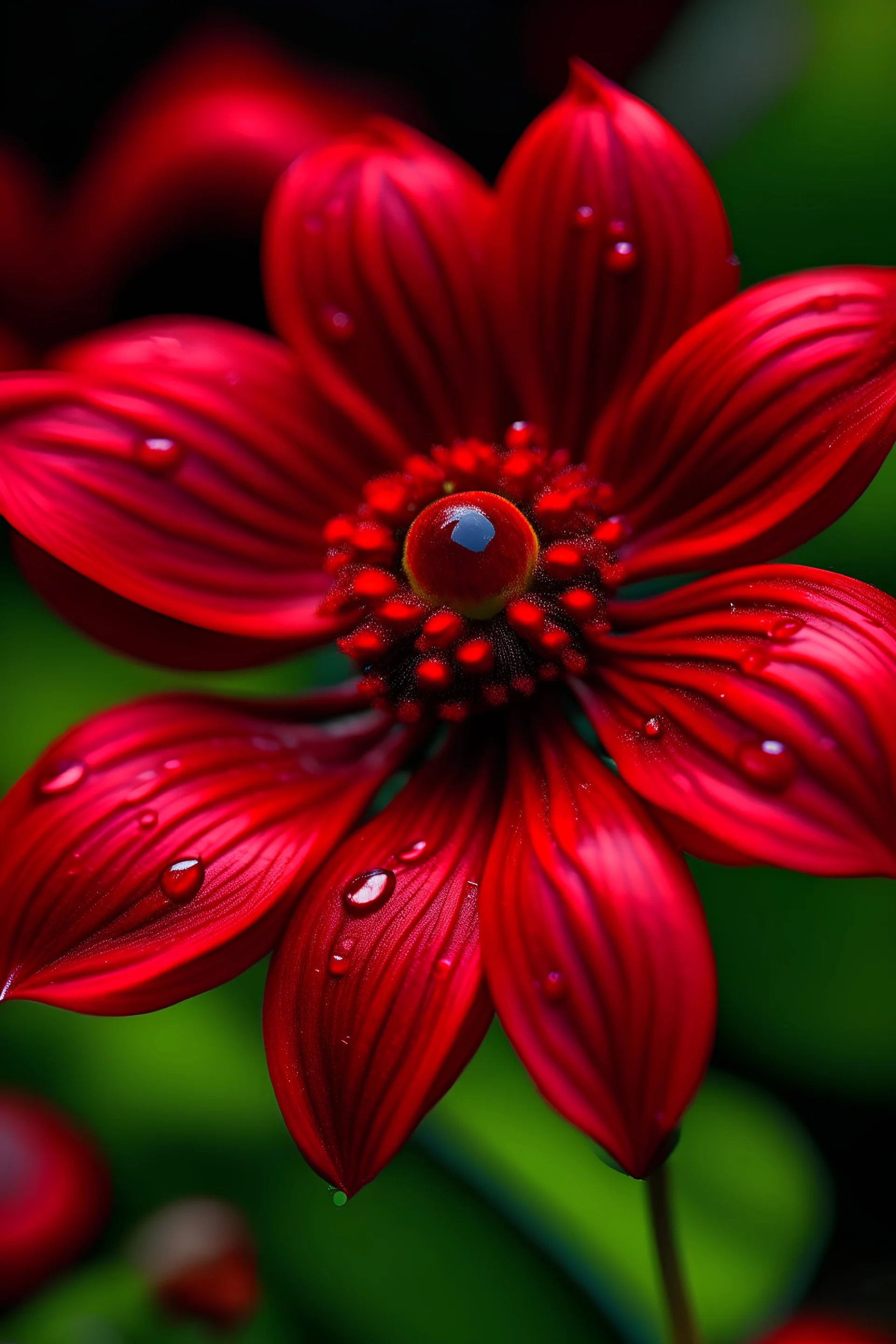 red alien flower