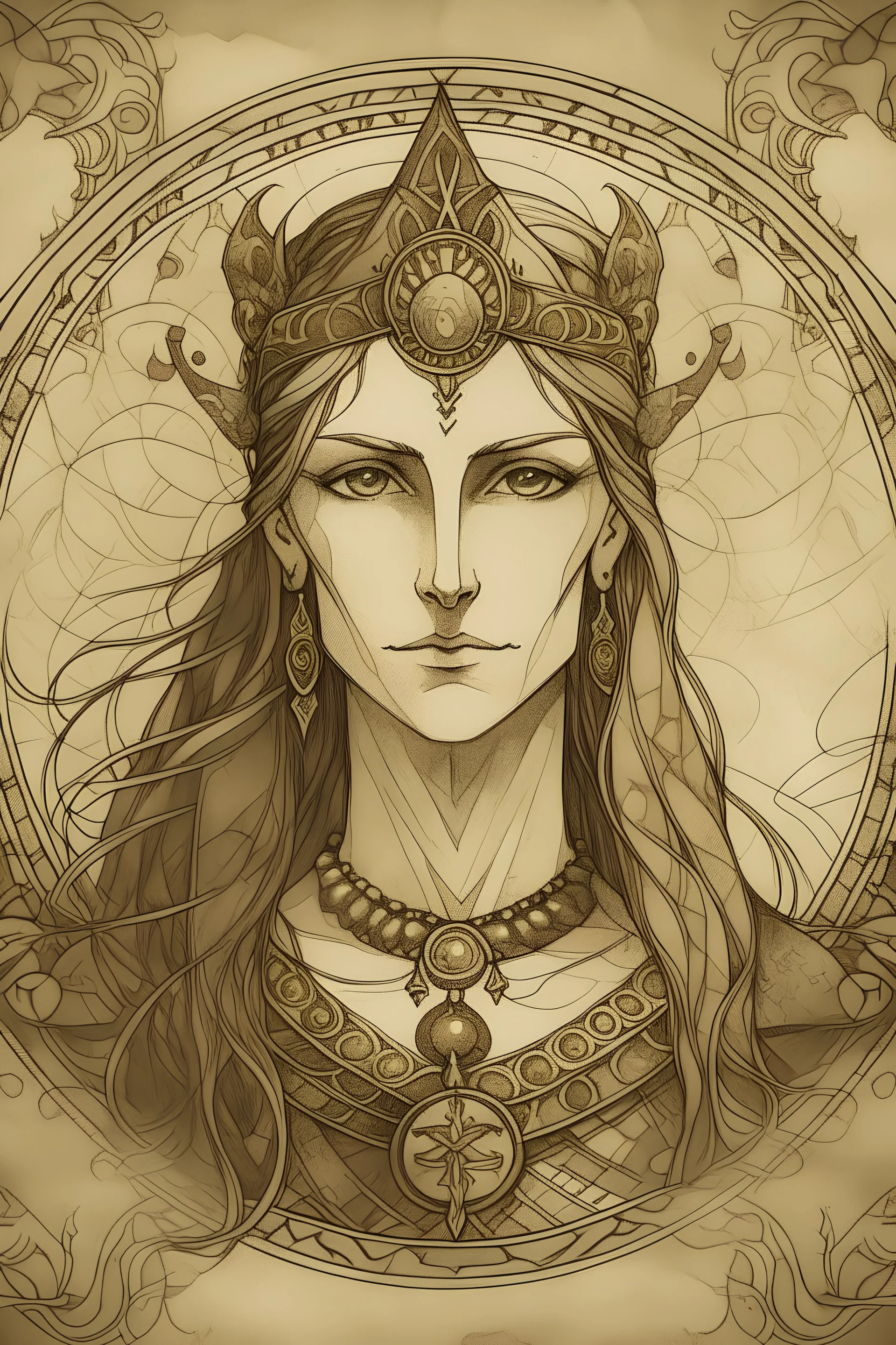 portrait of the goddess Lofn from norse mithology