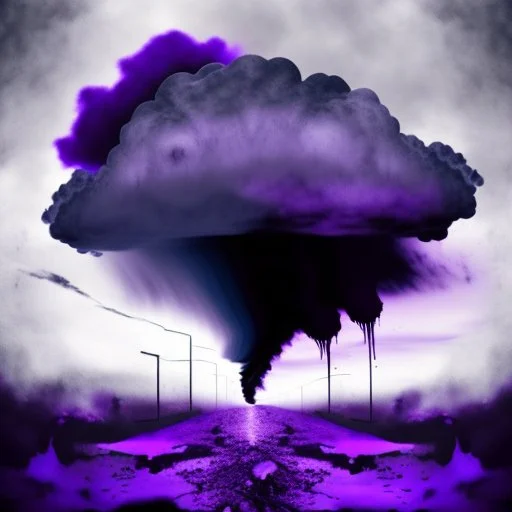 a texture of a grey sky violently exploding and vomiting dirty grey hues of blue, purple, and black that partially muddy the sky, making it ugly, surreal, dreamlike