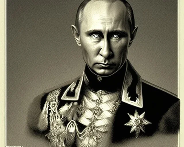 evil Russia president satan fangs Vladimir Putin,