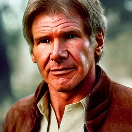 Hyperrealistic, 8k centered photographic portrait of [[Harrison Ford as Han Solo in Star Wars]], leica, 35 mm, technicolor, vivid colors, bokeh, telephoto, 24 mm, close up portrait photo by Annie Leibovitz, film, studio lighting, detailed skin, ultra realistic, bokeh, sharp features