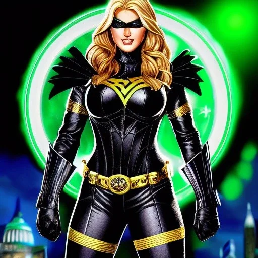 ultra detailed fullbody portrait of busty beautiful Black Canary DC comics , extremely detailed digital painting, intrincate, extremely detailed smiling face,crystal clear Big Green eyes, in the style of Ohrai Noriyoshi and robert e howard and pablo oliveira and Ken Kelley and Keith Parkinson,mystical colors,perfectly centered image, perfect composition, rim light, beautiful lighting,8k, stunning scene, raytracing