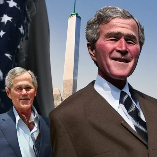 Bin Laden and President bush doing 9-11