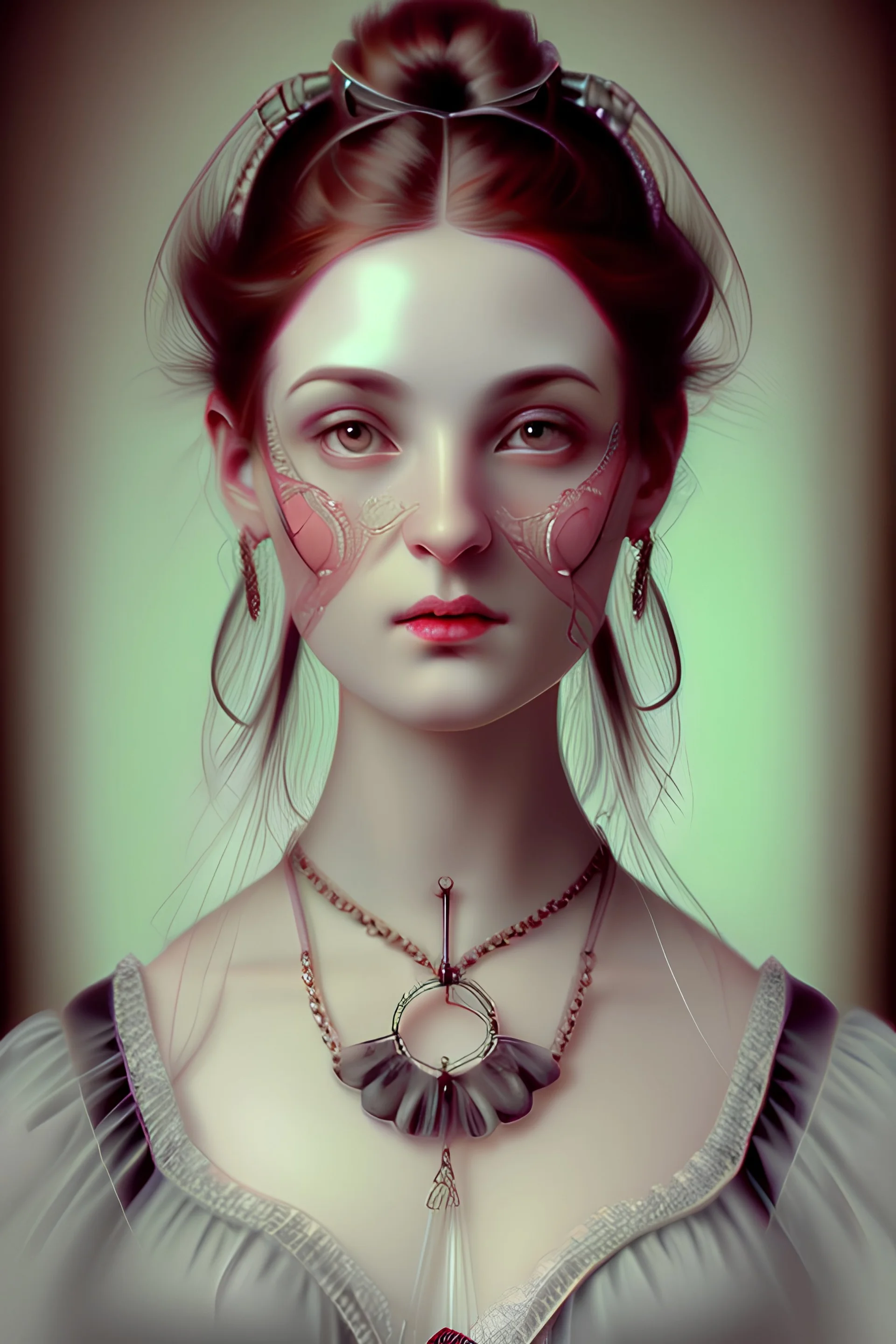 Woman beautiful highres victorian era digital painting hot detailed face