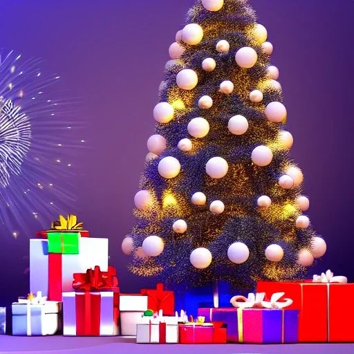 new year 2022, christmas tree, toys, HD quality, badminton, shuttlecocks