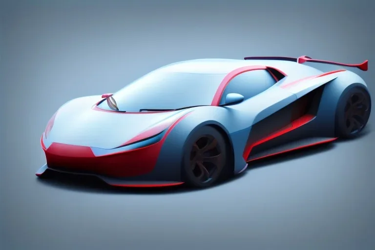 Supercar Vector 3d rendering isolated Vector