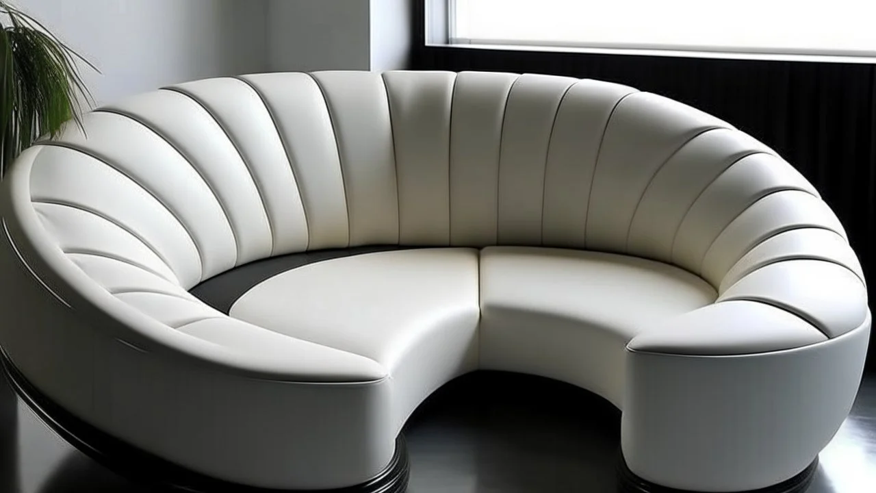 Fan shaped sofa design modern