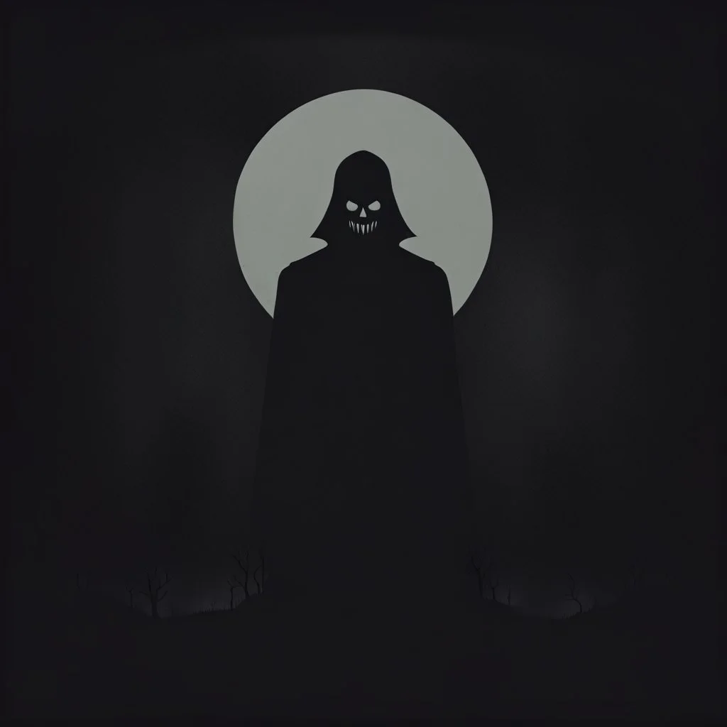 minimalist horror dark filled background