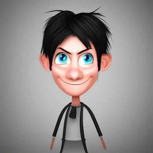 2d cartoon realistic animation character