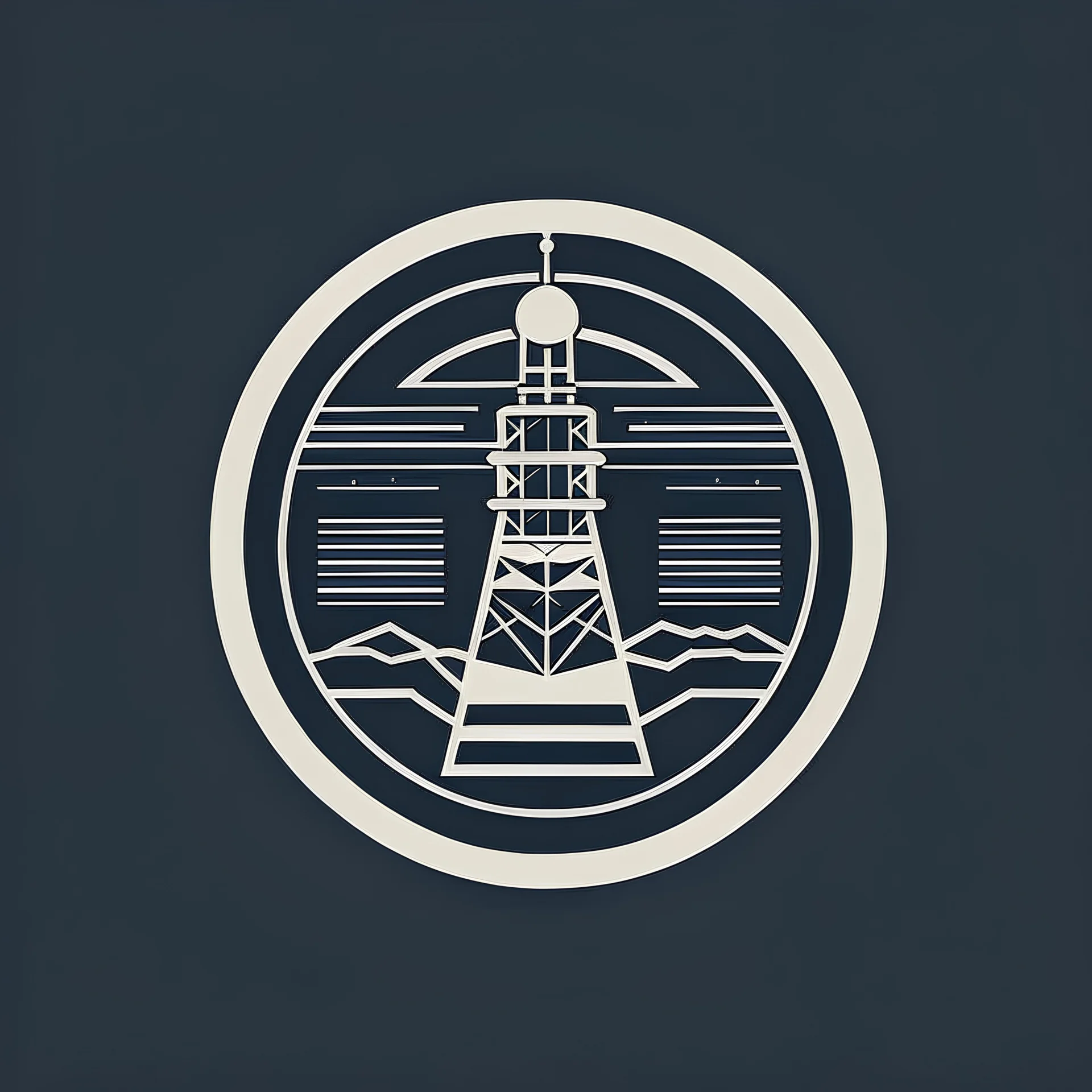 very simple logo for a military app that uses mesh network radio transmission