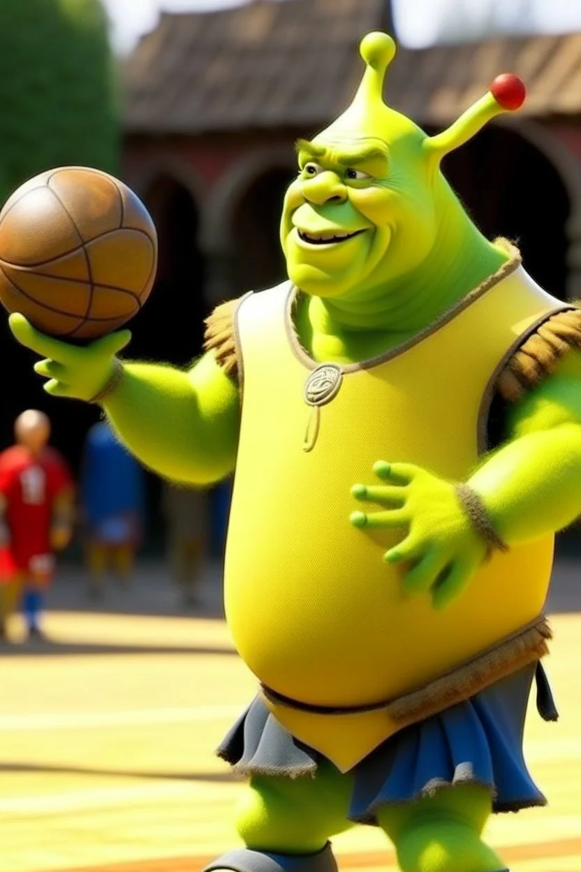 Shrek Playing Netball