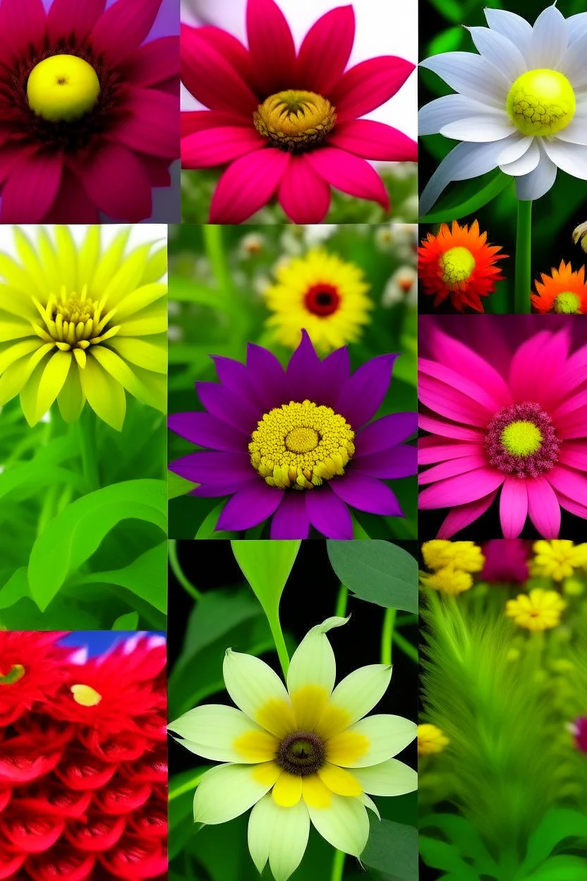 Generate an image of beautiful flowers with background of nature and green views