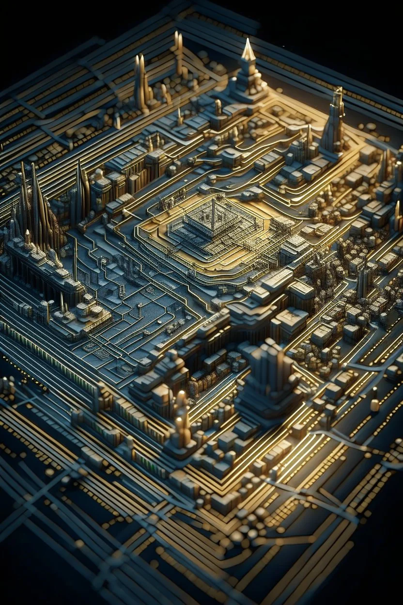 intricate map in isometric perspective, photo-realistic, shot on Hasselblad h6d-400c, zeiss prime lens, bokeh like f/0.8, tilt-shift lens 8k, high detail, smooth render, down-light, unreal engine 5, cinema 4d, HDR