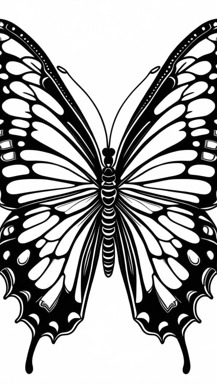 Black and white Butterfly clip art