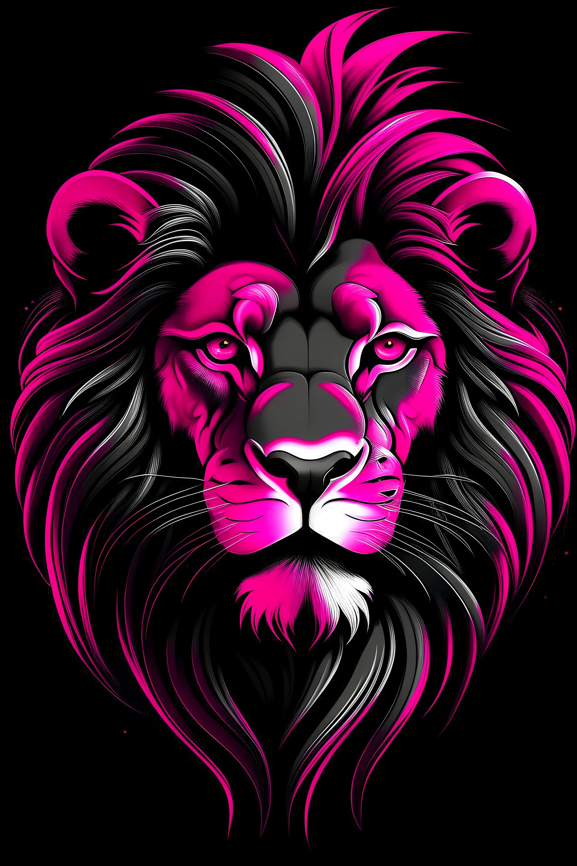 lion black pink super hero